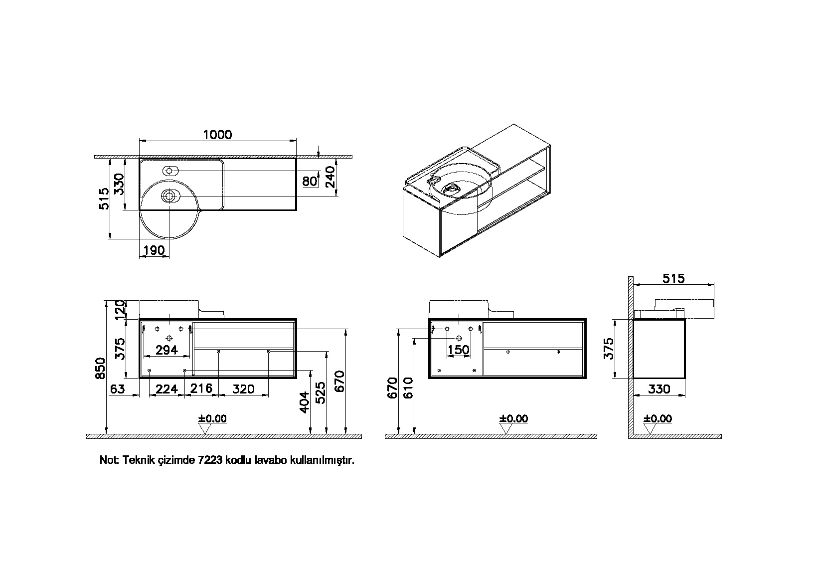 62416 Раковина Vitraglobal Voyage - Вид №1