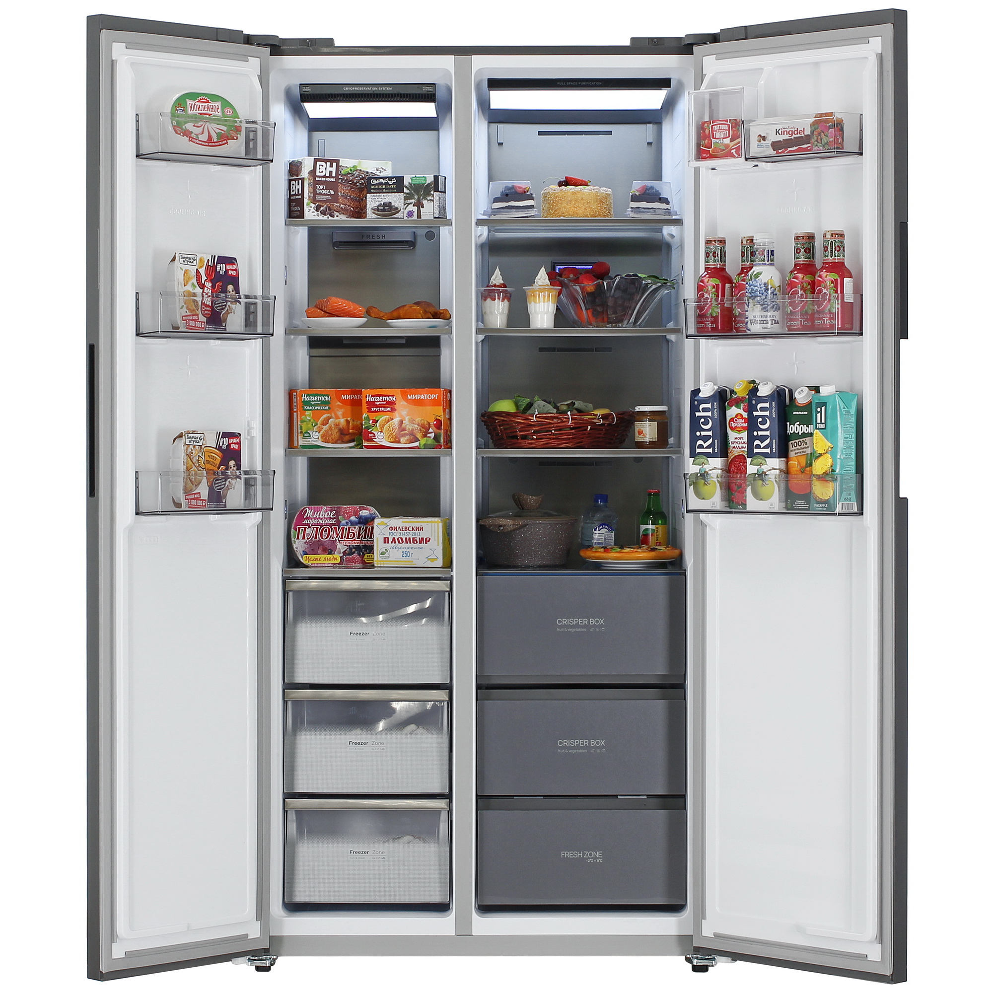 9213310 Холодильник Side by Side   Eigen Stark-RF04 серый STDN-0015894 - Вид №5