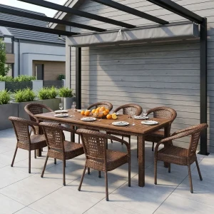 Кресло садовое Deco 66x58x80 см металл коричневое