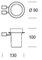 De Rosso Настенный керамический держатель для зубных щеток Datura sun-id-1504435 - Вид №2