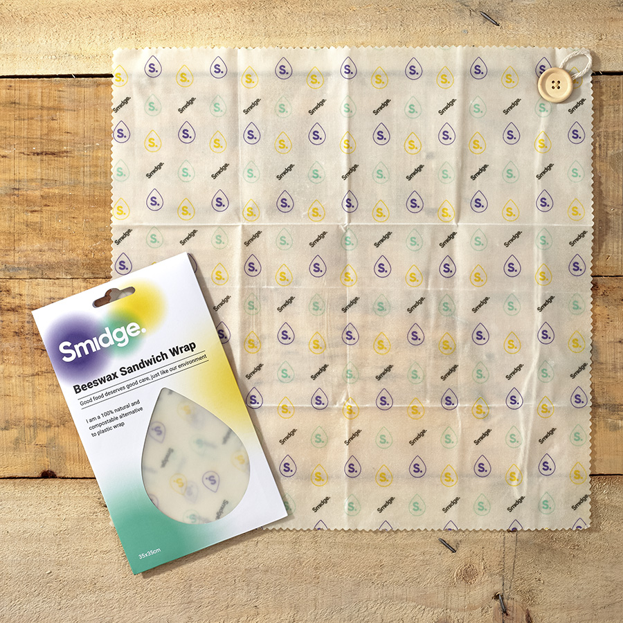 SMID83D Обертка для сэндвича многоразовая droplet 35х35 см, пчелиный воск Smidge  - Вид №2