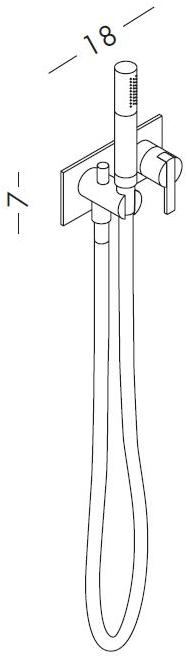 Nic Смеситель для душа с ручным душем Solo sun-id-1468505 - Вид №7