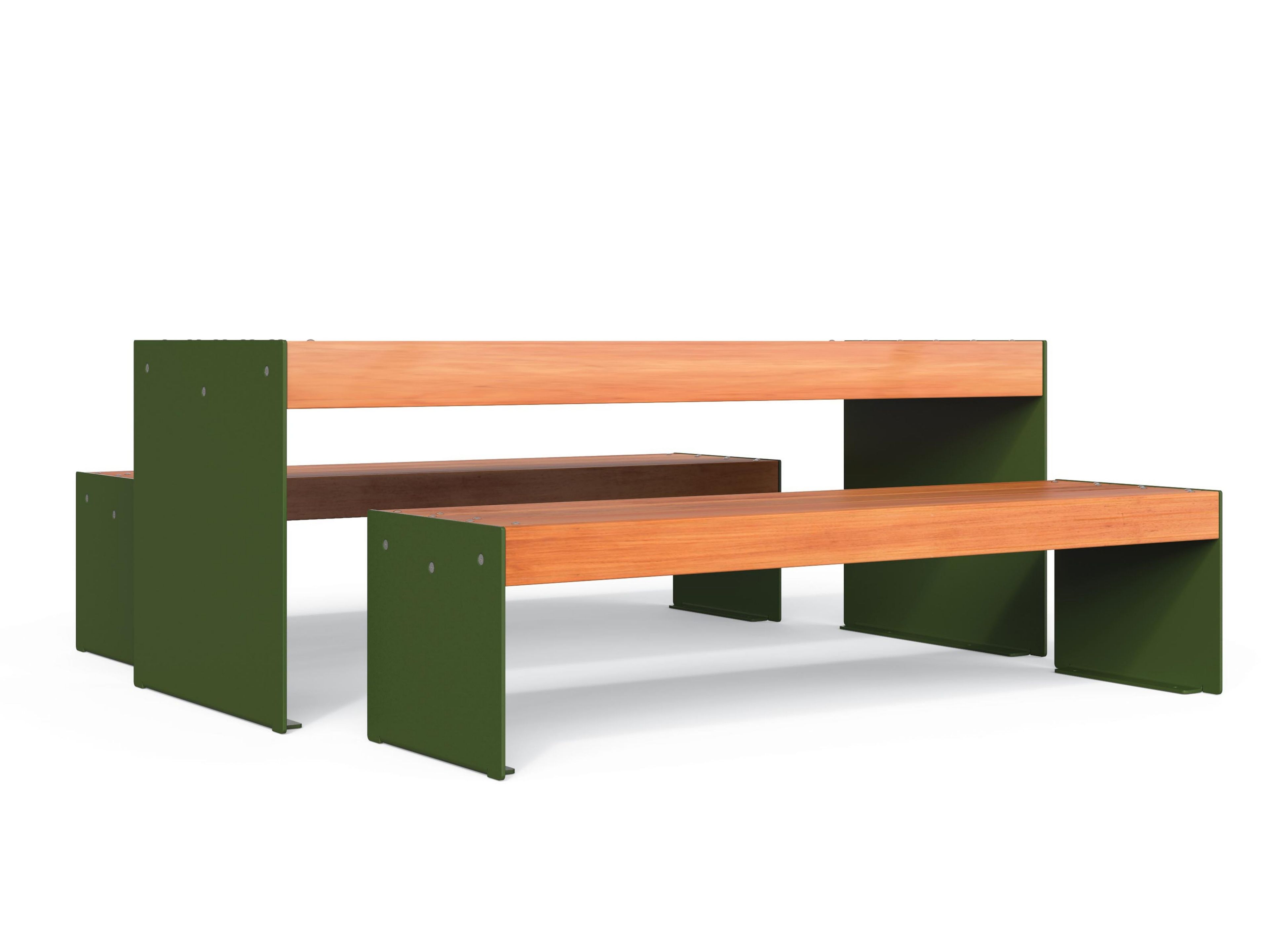 Прямоугольный стол для пикника из стали и дерева City Design Lena ARCH-00149139