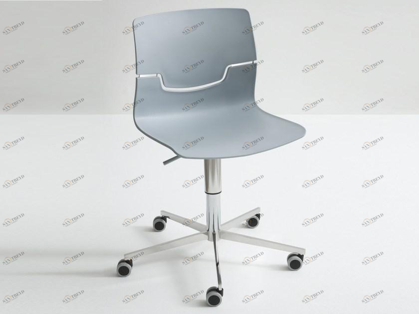 GABER Стул из технополимера на 5 спиц с колесами Slot sun-id-1366045