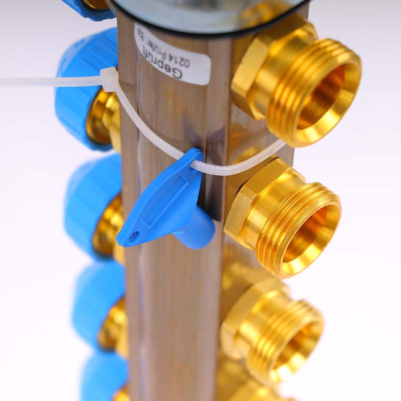 Коллекторная группа HKV с регулировочными и термостатическими вентилями WATTS Ind 1"x3/4"ЕК 12 выходов 10004192 - Вид №4