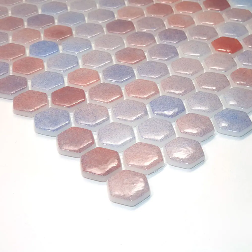 Мозаика стеклянная Natural STP-RD002-HEX 29x29 см цвет разноцветный Santreyd Steppa STLM-2194040 - Вид №1