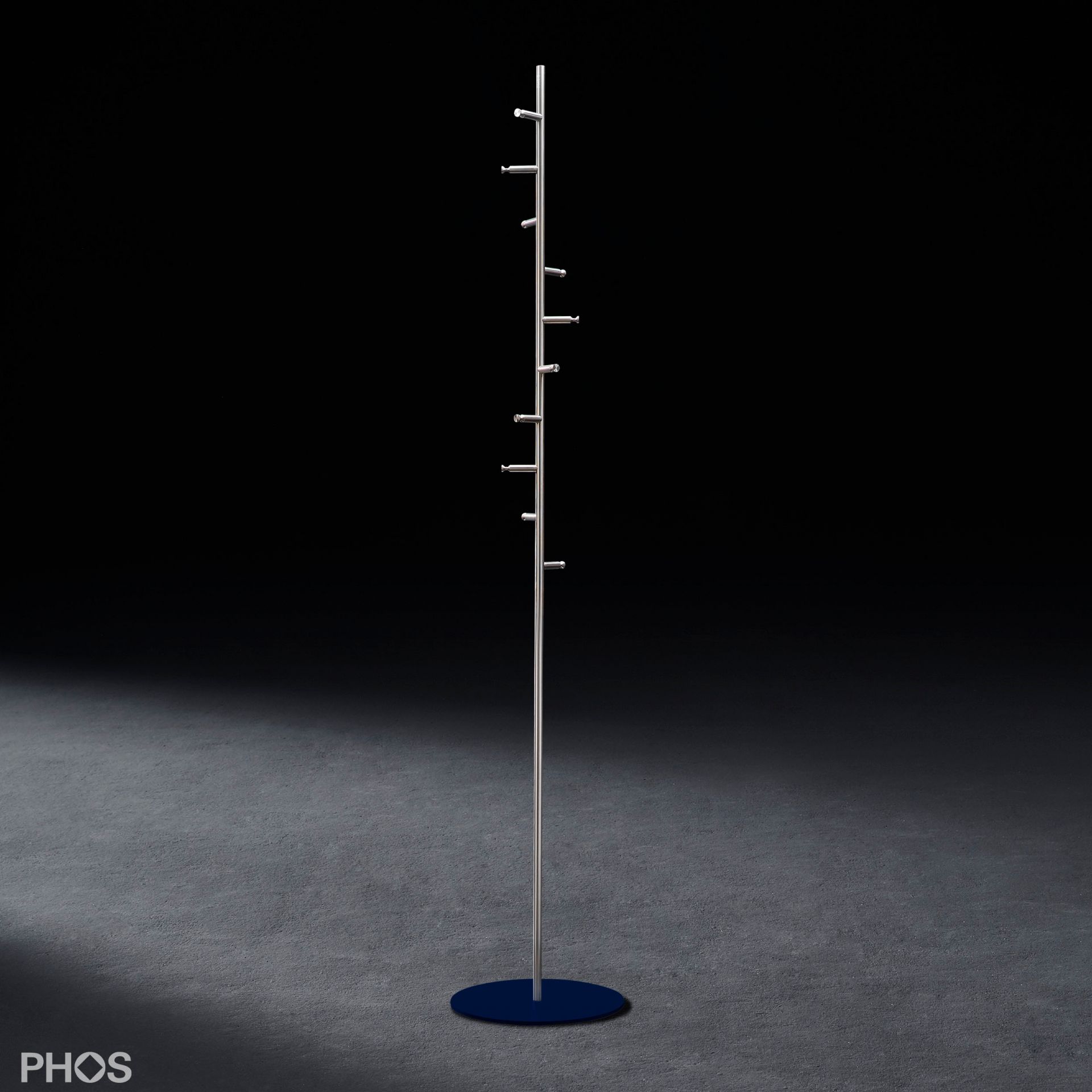 GSTH10-B-BPB Вешалка для полотенец и вешалка для верхней одежды с 10 крючками, основание: синее PHOS  - Вид №1