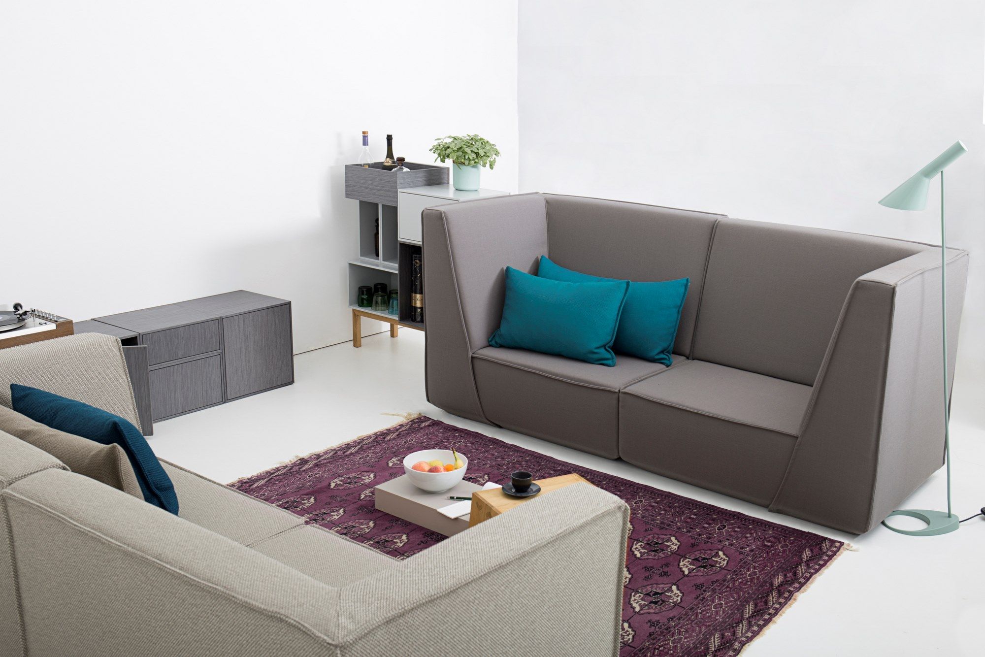 2-местный модульный тканевый диван Cubit by Mymito ARCH-00132467 - Вид №25