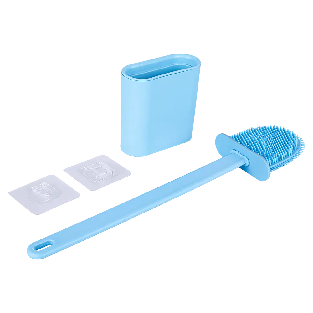 Ершик для унитаза VIDAGE Гуам - синий силиконовый гигиенический аксессуар 89373799 STLM-1526402 - Вид №2