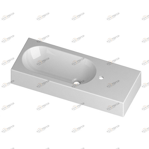 OV100DX101 Подвесная раковина настенная овальная Disegno Ceramica  белая 