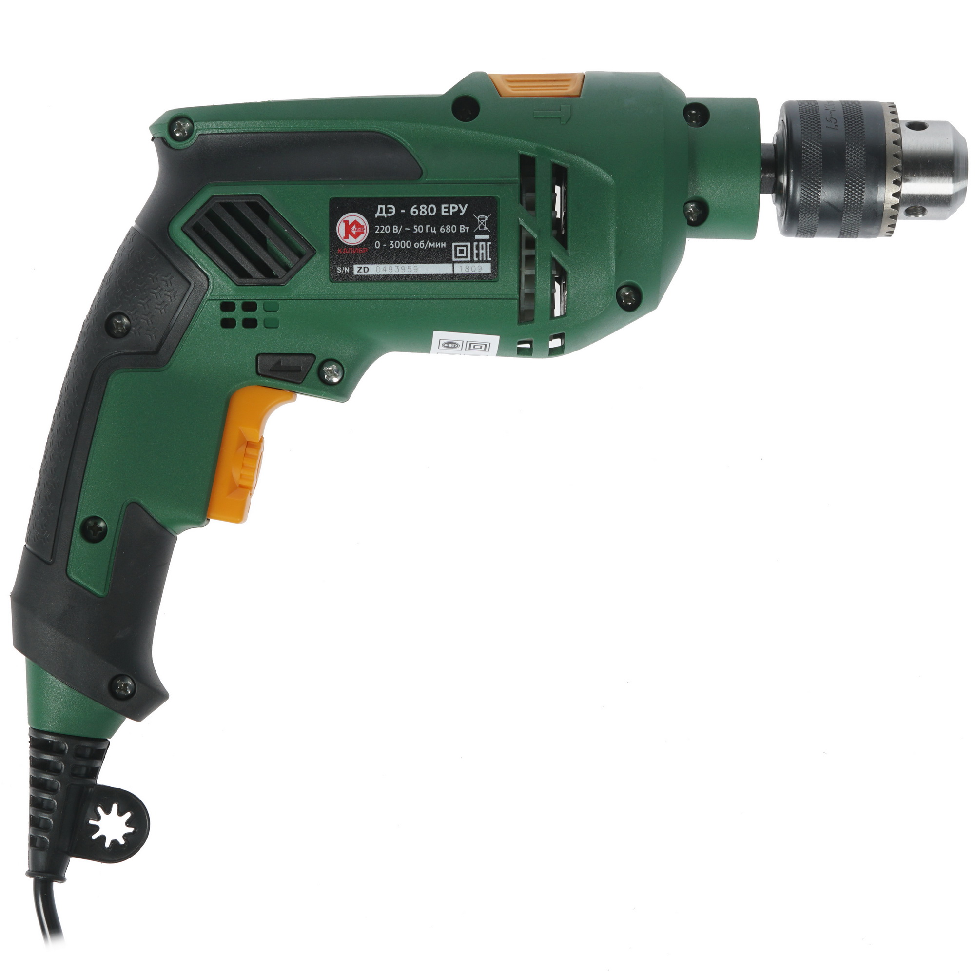 Дрель  Калибр ДЭ-680ЕРУ 1240731 STDN-0121607 - Вид №1