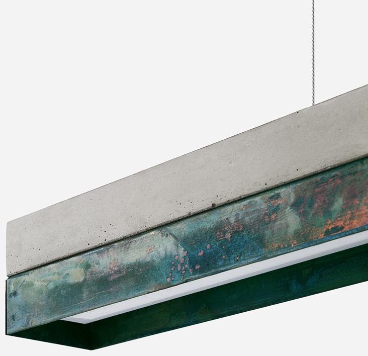 GANTlights Подвесной светильник из цемента и оксидированной меди C sun-id-1392408 - Вид №4