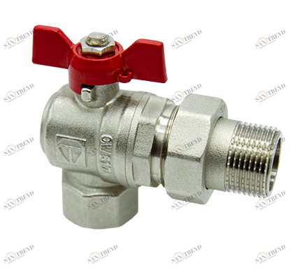 HLV-101228.№.01 Кран шаровой HLV Optima угловой с полусгоном 