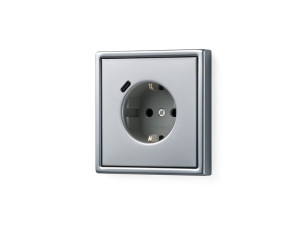 Алюминиевая двойная электрическая розетка schuko с USB