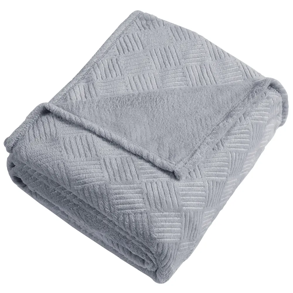 Плед Irkutsk 180x200 см велсофт цвет светло-серый СТОЛИЦА ТЕКСТИЛЯ STLM-2152390