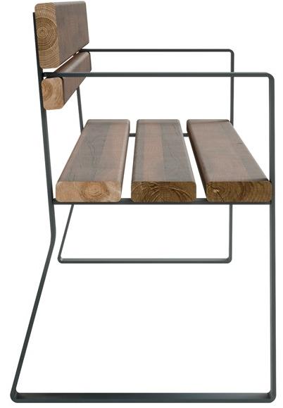 Väliala Скамья из стали и дерева со спинкой sun-id-1392149 - Вид №1