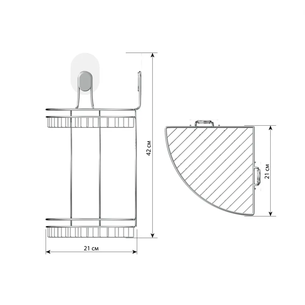 Полка угловая Lemer Leraform двухъярусная STLM-2163320 - Вид №3