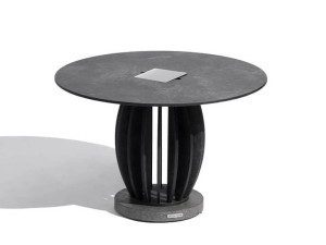 Круглый светящийся садовый столик