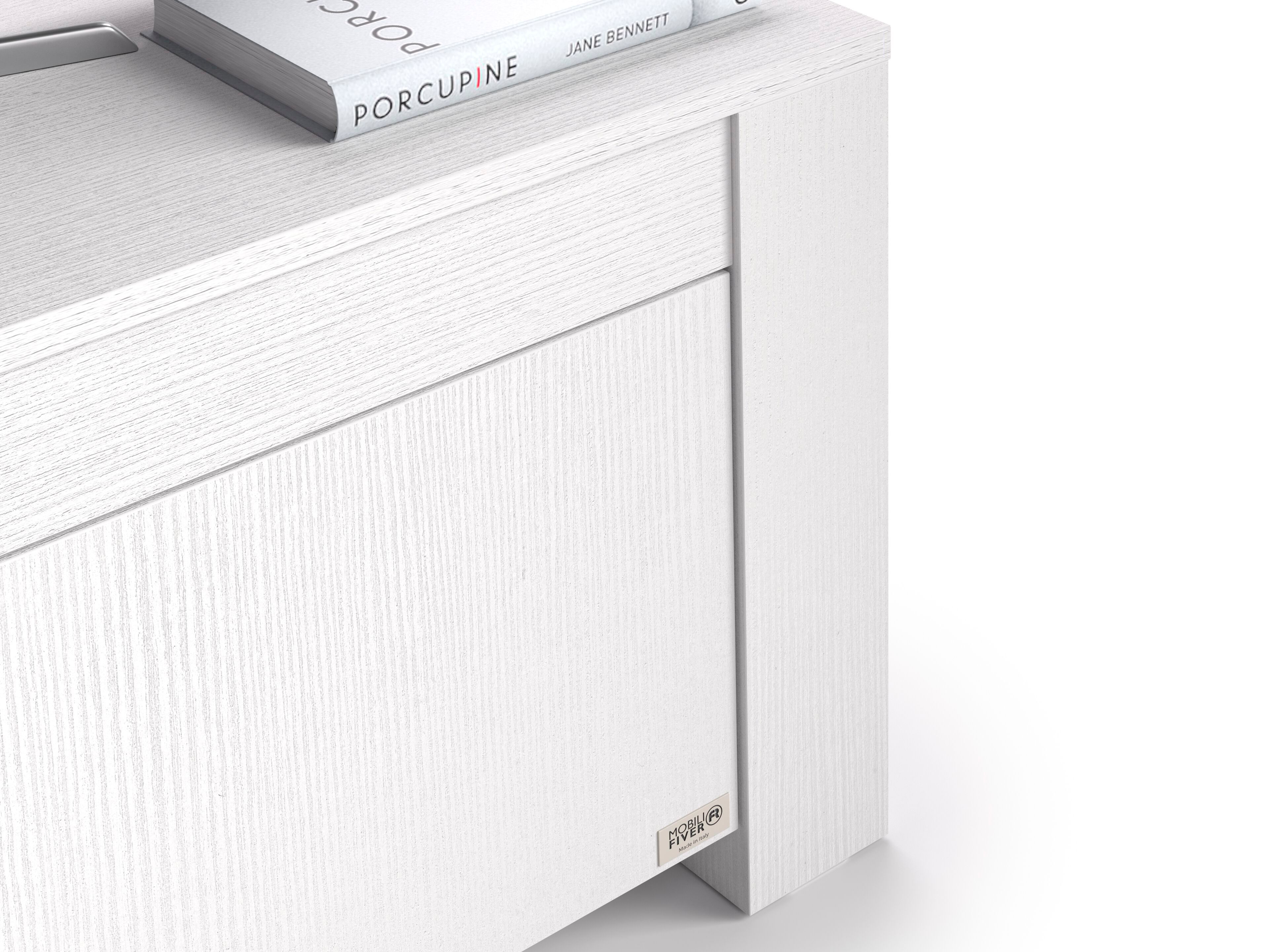 Низкий ТВ-шкаф из белого ясеня Mobili Fiver Rachele ARCH-00084339 - Вид №2