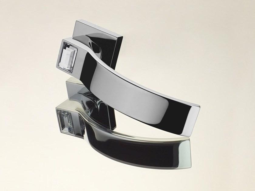 LINEA CALI' Ручка из хромированной латуни с кристаллами Swarovski® на пластине Elios crystal sun-id-1474219 - Вид №2