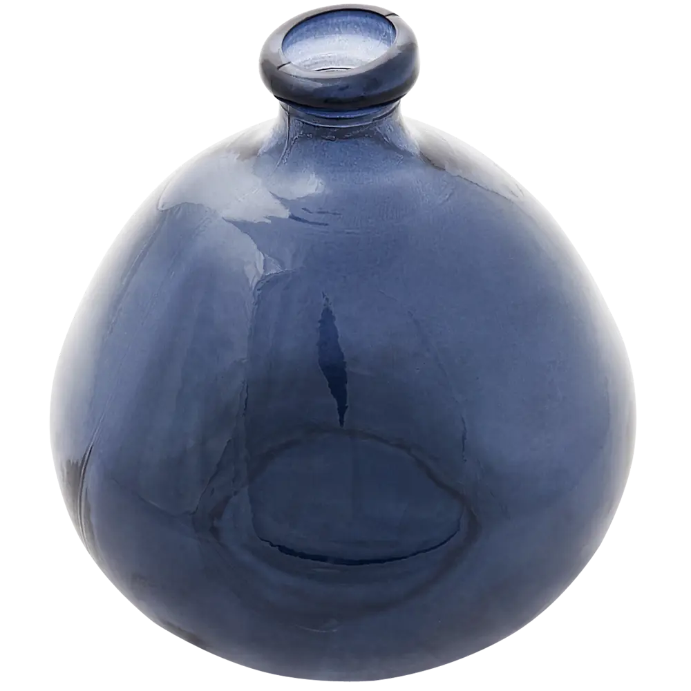 Ваза из переработанного стекла, цвет голубой Atmosphera STLM-2131066