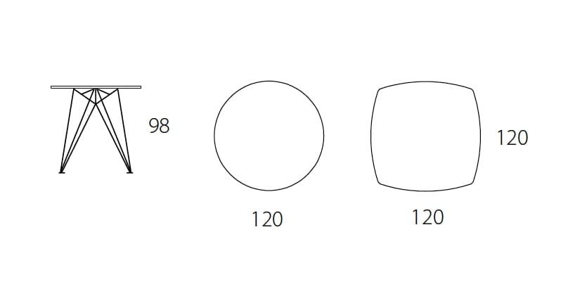 Фиксированный высокий стол с керамическим верхом RIFLESSI ARCH-00064414 - Вид №2