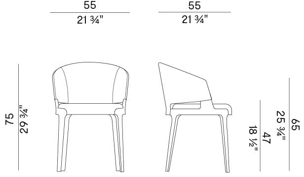 Мягкое тканевое кресло с подлокотниками Potocco ARCH-00124888 - Вид №4