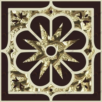 Напольная вставка Лира золото 8х8 Роскошная мозаика sun-id-329525
