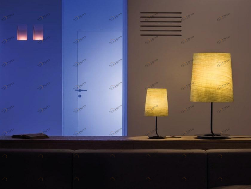 Quadrifoglio Настольная лампа из льна с диммером Grace sun-id-1402802