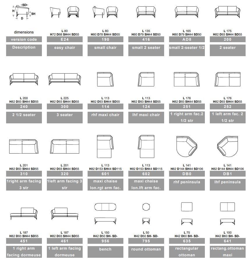 2-местный тканевый диван Calia Italia Superior ARCH-00055280 - Вид №3