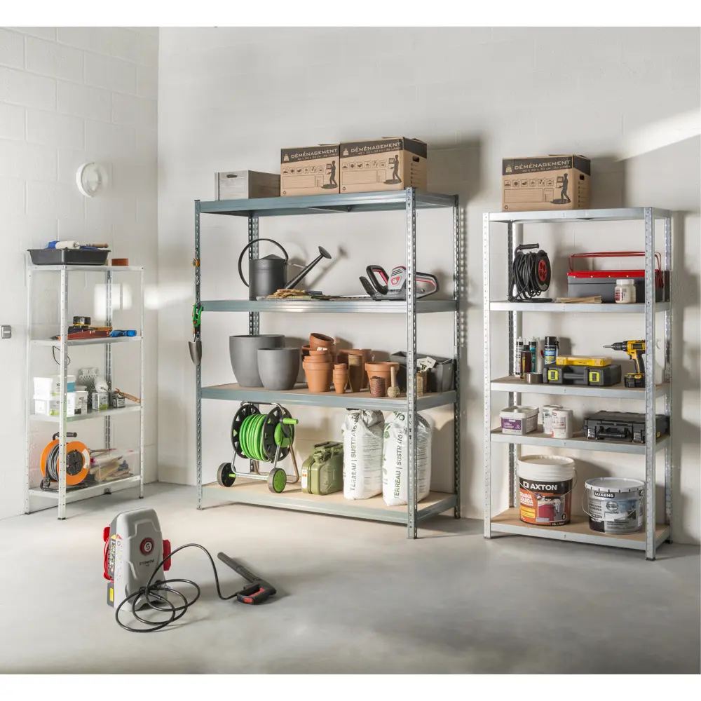 Стеллаж металлический Spaceo 176x90x40 см, 175 кг, цвет серый STLM-2198858 - Вид №4