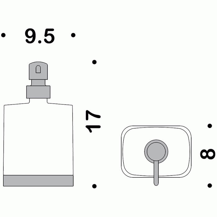 W4280 Дозатор для жидкого мыла настенный COLOMBO TIME Colombo Design - Вид №1