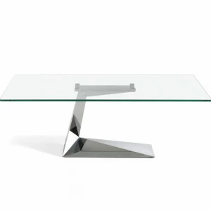 Журнальный столик стеклянный с основанием хром 130 см CT2101-Centro от Angel Cerda ANGEL CERDA  241804 Прозрачный