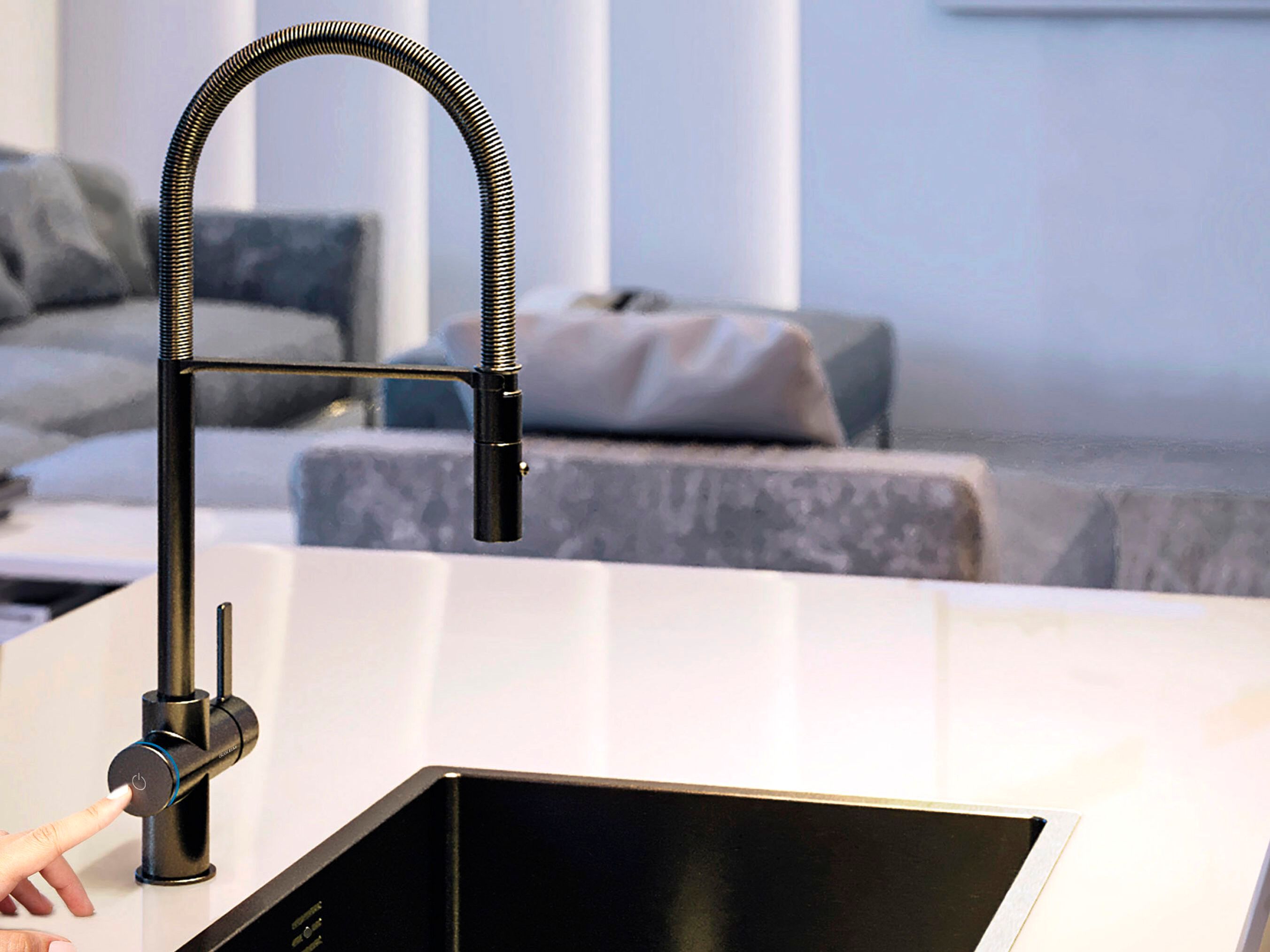 Однорычажный смеситель для кухни с выдвижным ручным душем GUGLIELMI RUBINETTERIE Smartap ARCH-00057383 - Вид №7