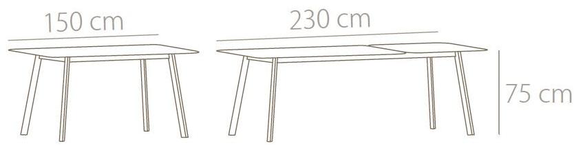 Punt Раздвижной прямоугольный стол из ореха sun-id-1345948 - Вид №4