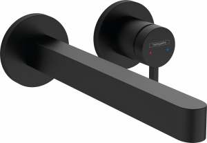 76050670 Finoris Смеситель для раковины, однорычажный, скрытого монтажа, настенный, с изливом 22,8 см Hansgrohe