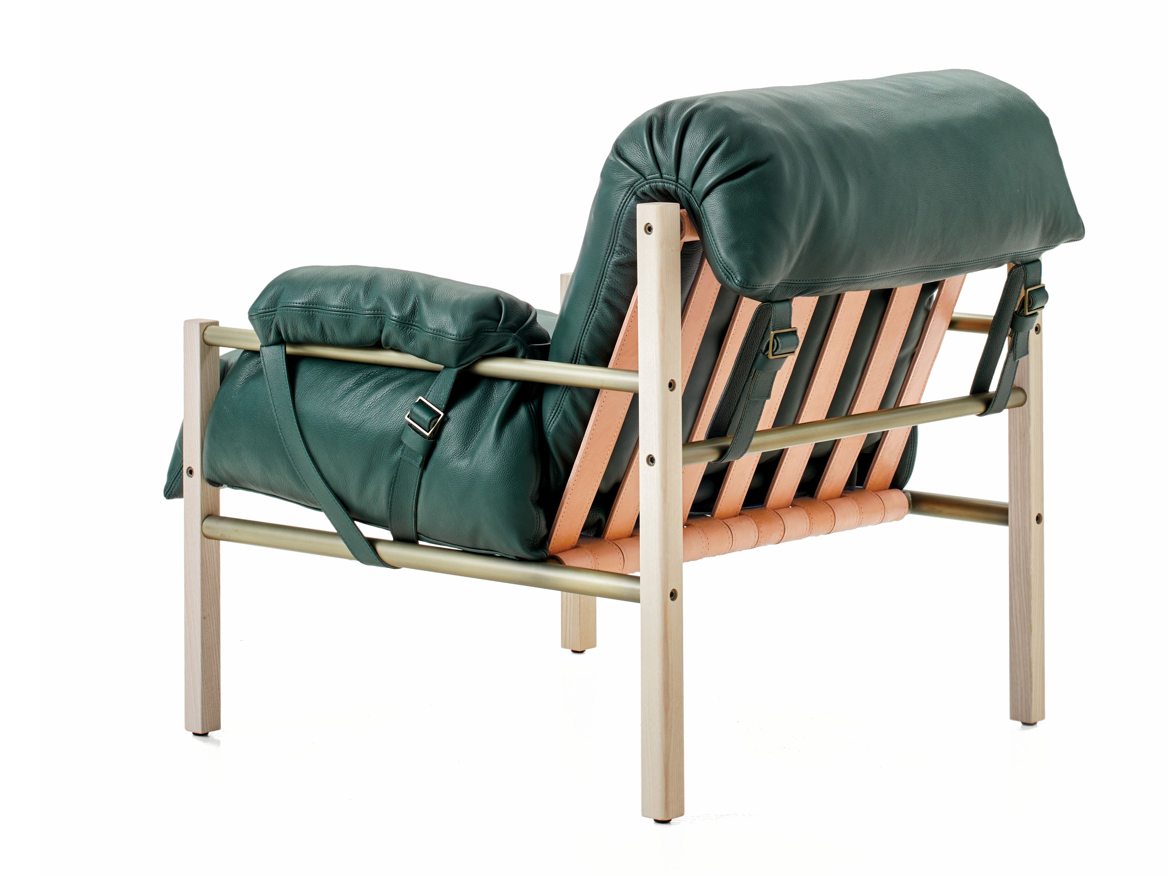 Кожаное клубное кресло с подлокотниками BassamFellows Слинг ARCH-00103401 - Вид №23