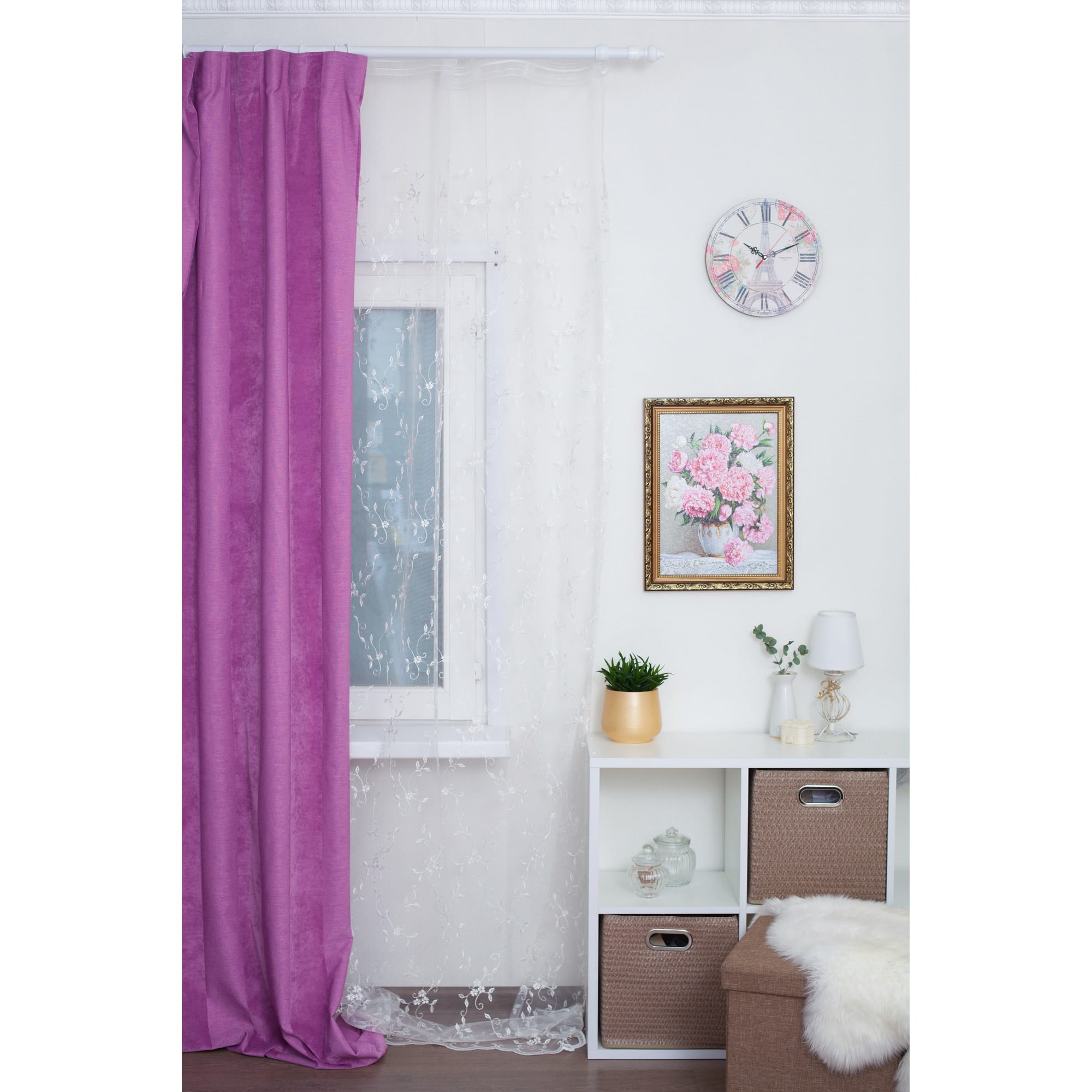 18205741 Тюль на ленте «Альма» 250х260 см цвет бежевый Santreyd  - Вид №3