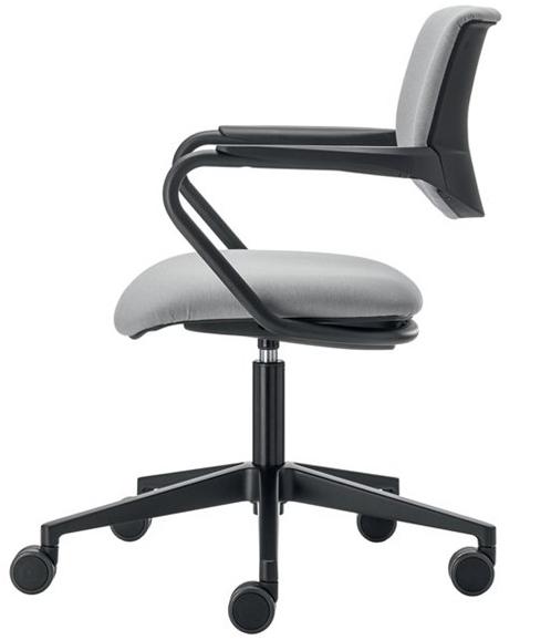 VAGHI Вращающийся стул с металлическим каркасом и тканевым сиденьем Morea comfort guest Cboeb/cboex/cmonl - Вид №1