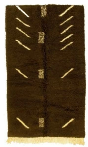 AFOLKI Прямоугольный шерстяной коврик с длинным ворсом и узором Chichaoua Taa1246be