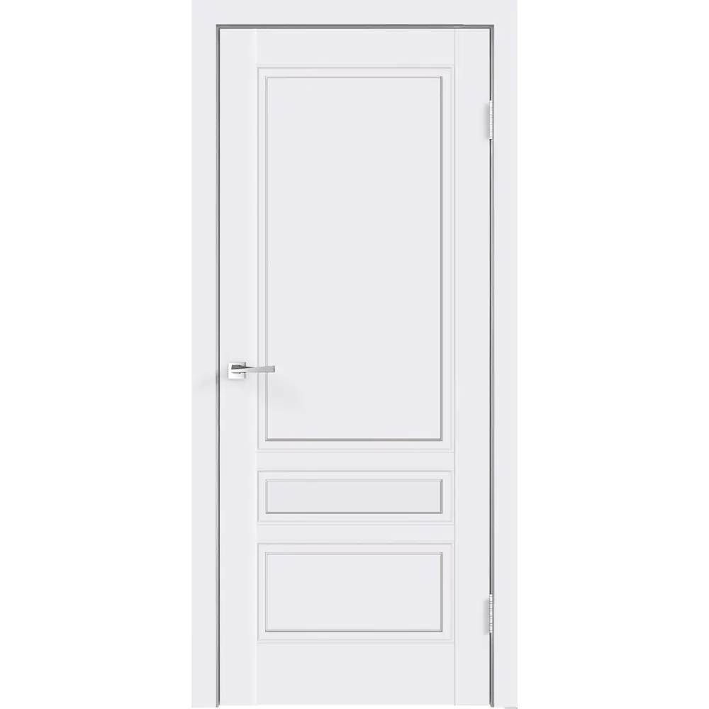 Дверь межкомнатная Сканди 3Р глухая эмаль цвет белая 70х200 см VELLDORIS STLM-2095385