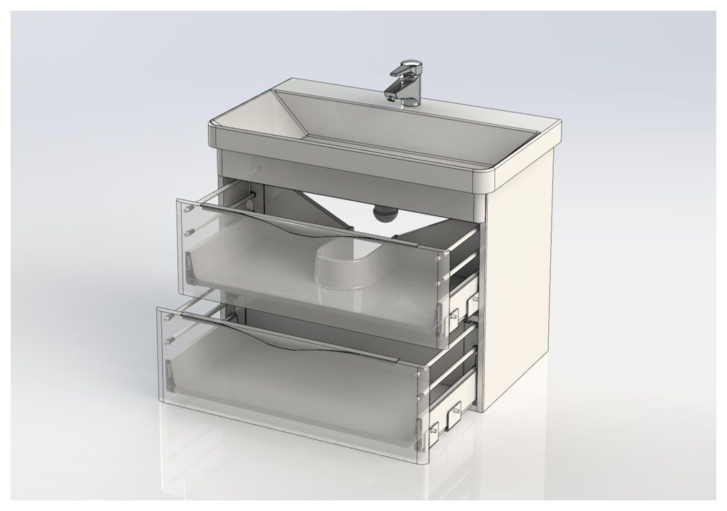 Тумба с раковиной Aquanet Орлеан 80 белый 0018308200182312 - Вид №4