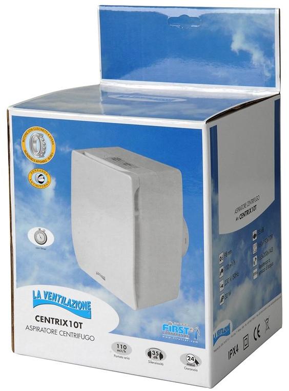 First Corporation Настенный центробежный вентилятор с таймером La ventilazione Centrix10t - Вид №1