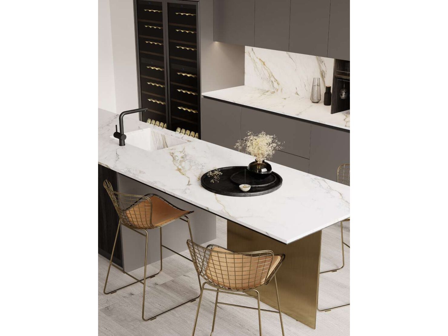 Кухня с островом EUPHORIA Oronero ARCH-00007576 - Вид №1