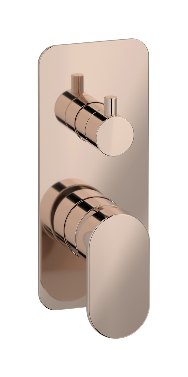 Внешние части встроенного в стену смесителя на 3 потребителя WE ARE IB k2312rs Rose Gold K2