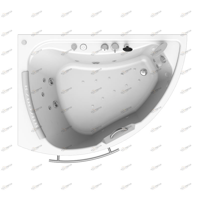 Гидромассаж "Спортивный Chrome" на ванну Альбена (двигатель 1500 Вт, система "Turbo-pool", миниджет Релакс - 3 шт., джет Релакс - 9 шт., джет Линц, Магнус - 2 шт.) Radomir 1-65-2-0-3-015