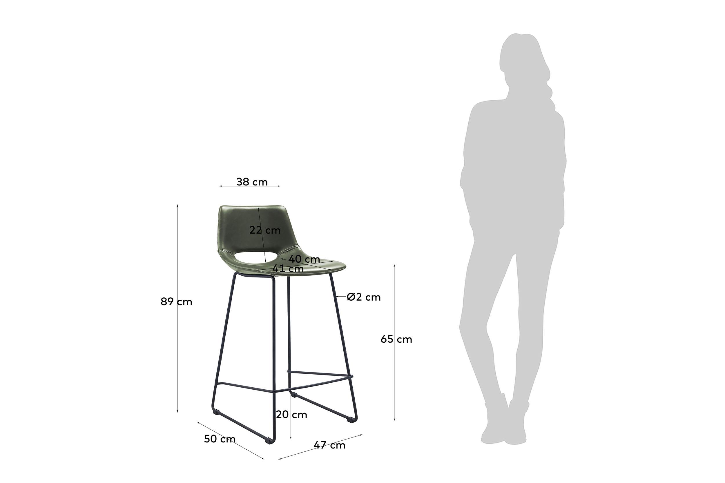 2000983239389 Полубарный стул LA FORMA Ziggy - Вид №3
