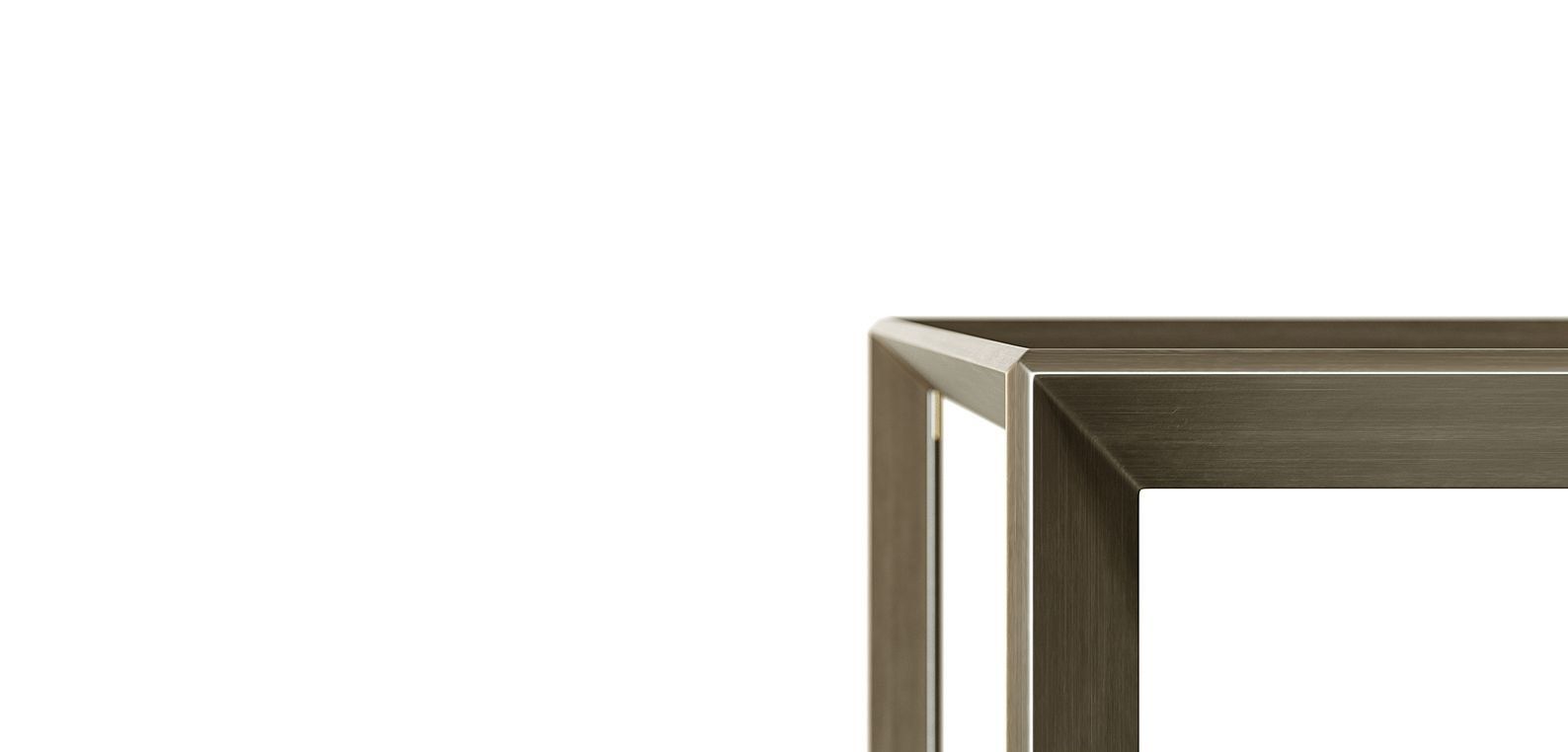 Квадратный стол из стали и стекла ROCHE BOBOIS METALLICA ARCH-00126378 - Вид №2