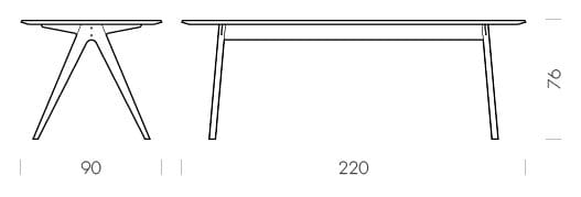 Прямоугольный дубовый стол Gazzda Ava ARCH-00093703 - Вид №24