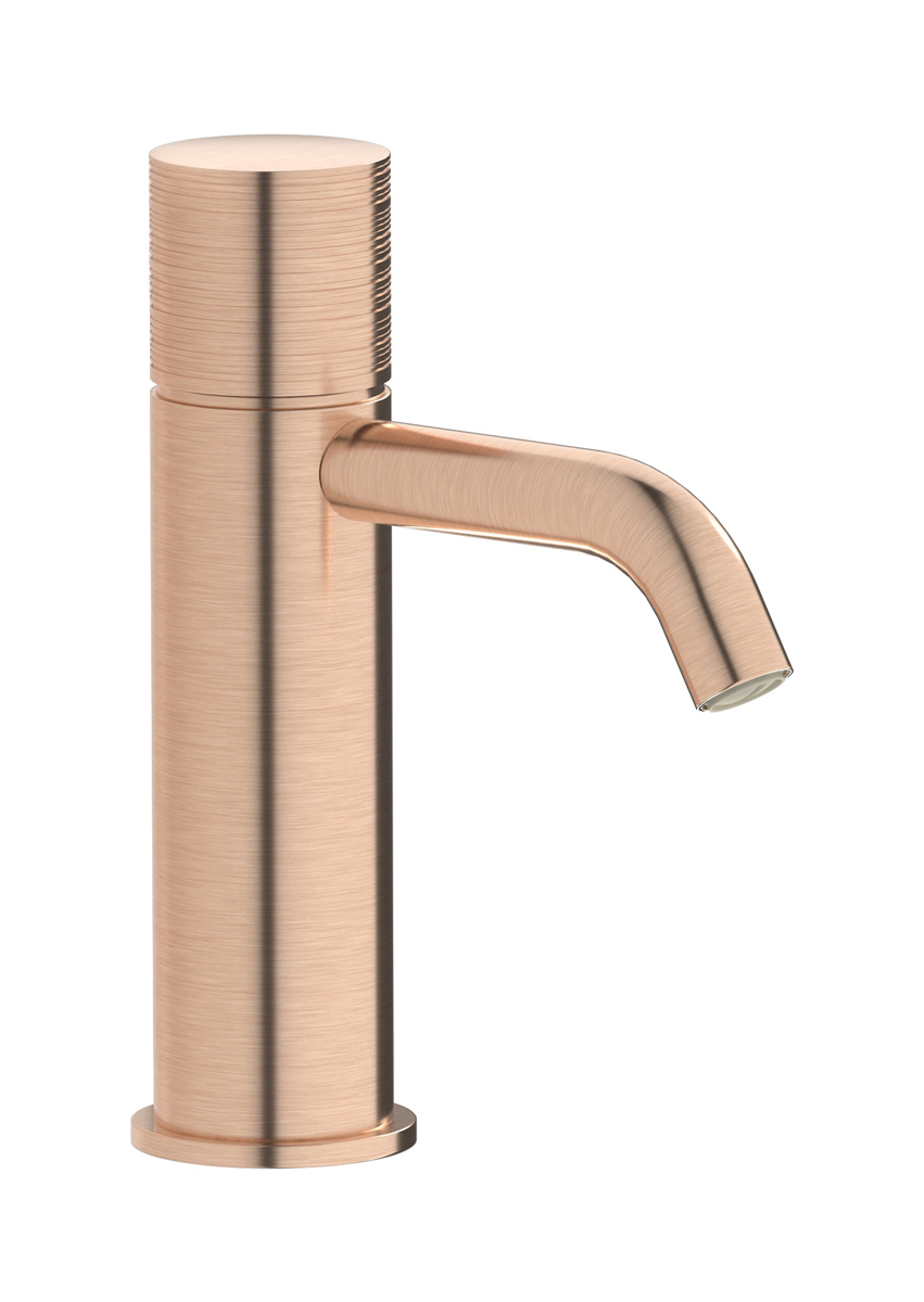 Смеситель для раковины на 1 отверстие в комплекте с донным клапаном WE ARE IB vn299cc Brushed Rose Gold Vinile